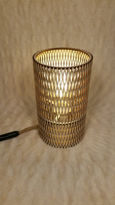 Lampe d'ambiance cylindrique en bois PEFC