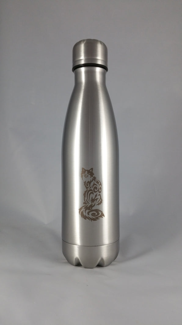 GOURDE THERMOS INOX 500 ml - Chat tribal