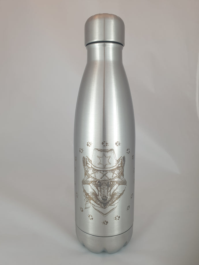 GOURDE THERMOS INOX 500 ml - Renard shérif